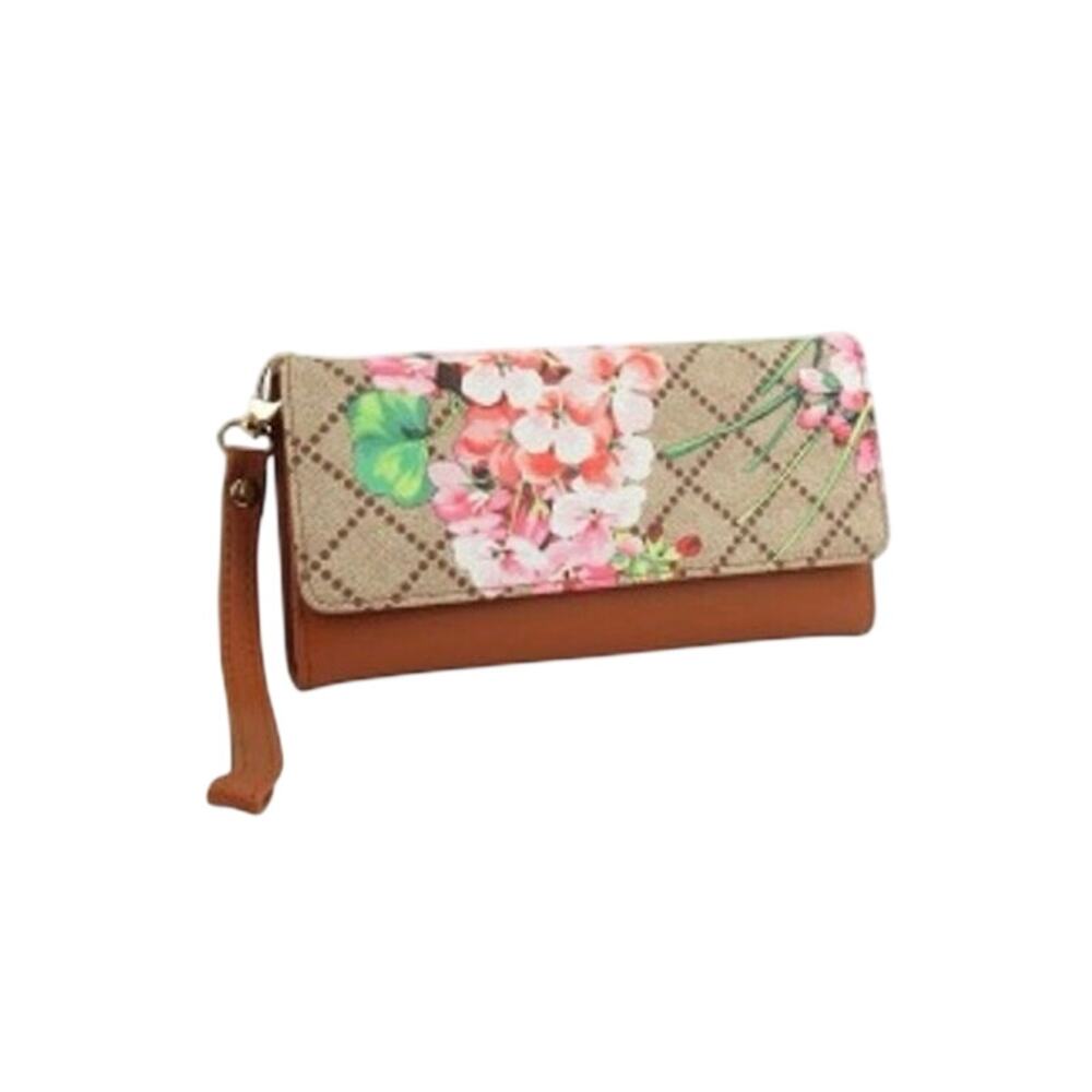 AR NEW YORK Floral Print Wallet A502-1 in Brown or Black New with Tag / Sealed